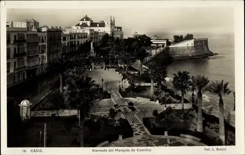 Ak Cádiz Andalusien, Alameda del Marques de Comillas