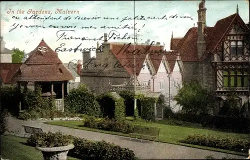 Ak Malvern Worcestershire England, In the Gardens