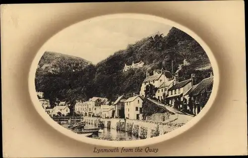 Passepartout Ak Lynmouth Devon England, from the Quay