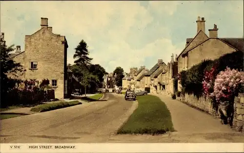 Ak Broadway Worcestershire England, High Street