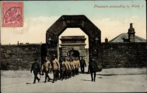 Ak Dartmoor Devon England, Prisoners proceeding to Work