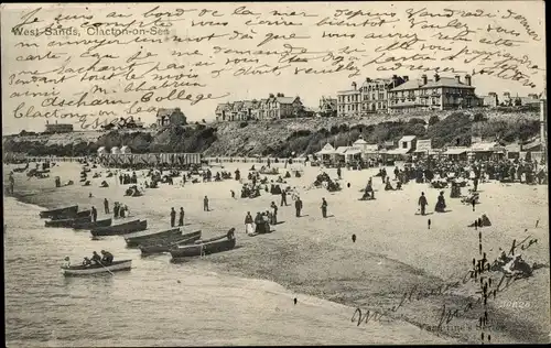 Ak Clacton on Sea Essex England, West Sands