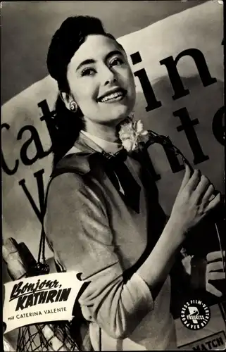 Ak Schauspielerin Caterina Valente, Portrait, Bonjour Kathrin