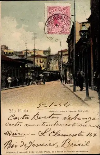 Ak São Paulo Brasilien, Straßenpartie