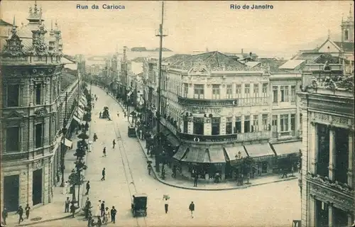 Ak Rio de Janeiro Brasilien, Rua da Carioca