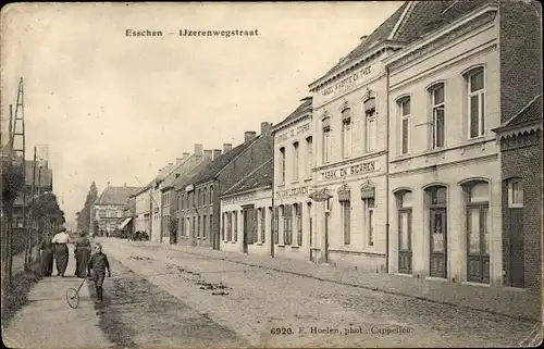 Ak Esschen Essen Flandern Antwerpen, IJzerenwegstraat