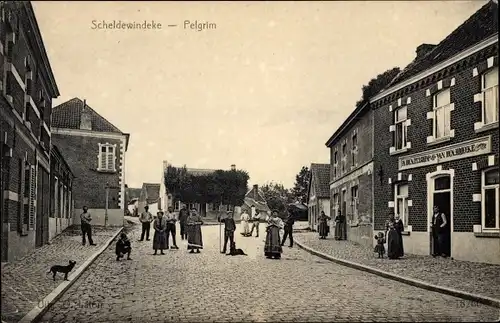 Ak Scheldewindeke Ostflandern, Pelgrim, Straßenpartie