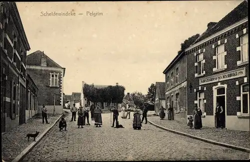 Ak Scheldewindeke Ostflandern, Pelgrim, Straßenpartie