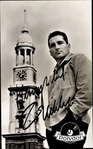 Ak Schauspieler und Sänger Freddy Quinn, Portrait, Glockenturm, Autogramm, polydor