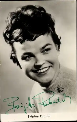 Ak Sängerin Brigitte Rabald, Portrait, Autogramm