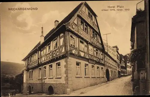 Ak Neckargemünd am Neckar, Hotel Pfalz