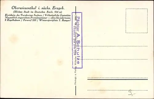 Ak Oberwiesenthal im Erzgebirge Sachsen, Kreisheim des Turnkreises Sachsen