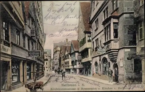 Ak Heilbronn am Neckar, Kirchbrunnenstraße, Restauration zum Kätchen von Heilbronn