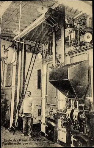 Ak Mons Wallonien Hennegau, Ecole des Mines, Halle des chaudieres