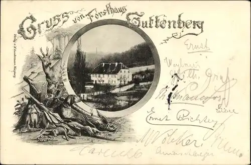 Passepartout Ak Guttenberg im Frankenwald, Forsthaus