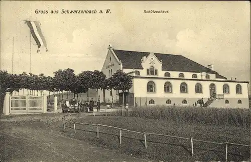 Ak Schwarzenbach am Wald Oberfranken, Schützenhaus