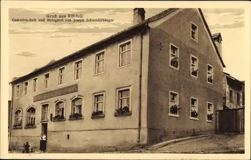 Ak Ebing Rattelsdorf in Oberfranken, Gastwirtschaft, Metzgerei