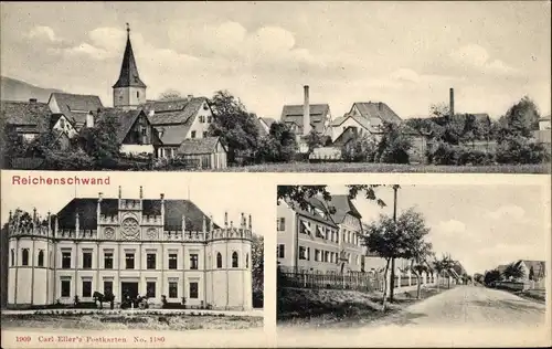 Ak Reichenschwand Mittelfranken, Schloss, Totale, Straßenpartie