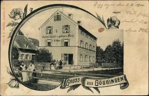 Passepartout Ak Göggingen in Württemberg, Gasthof zum goldenen Stern