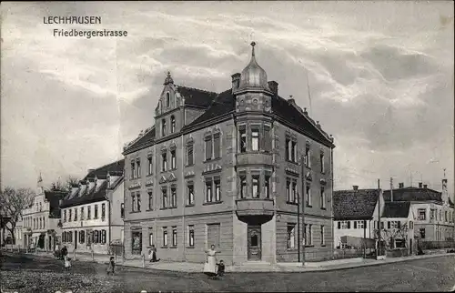 Ak Lechhausen Augsburg in Schwaben, Friedberger Straße