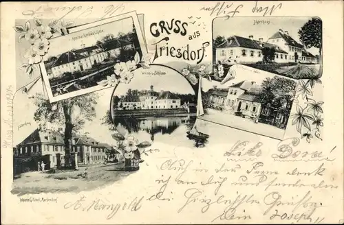 Ak Triesdorf Weidenbach im Altmühltal Mittelfranken, Kreisackerbauschule, Weißes Schloss, Jägerhaus