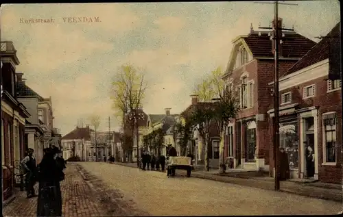 Ak Veendam Groningen, Kerkstraat