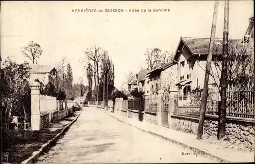 Ak Verrières le Buisson Essonne, Allée de la Garenne