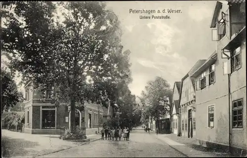 Ak Petershagen an der Weser, Untere Poststraße