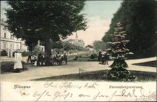 Ak Münster in Westfalen, Fürstenbergerstraße