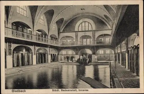 Ak Gladbeck im Ruhrgebiet Westfalen, Städtische Badeanstalt