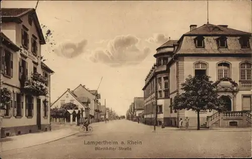 Ak Lampertheim am Rhein Hessen, Bürstädter Straße