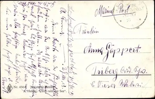 Ak Stempel Marinepost MSP Nr. 87, Linienschiff Großer Kurfürst