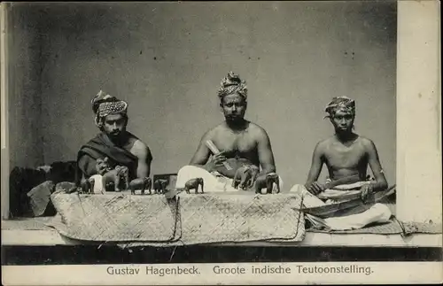 Ak Gustav Hagenbeck, Groote indische Tentoonstelling, Völkerschau