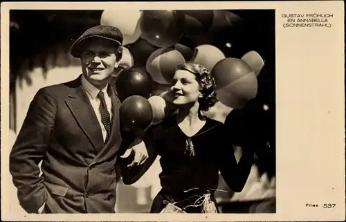 Ak Schauspieler Gustav Fröhlich und Annabella, Sonnenstrahl, Filmszene