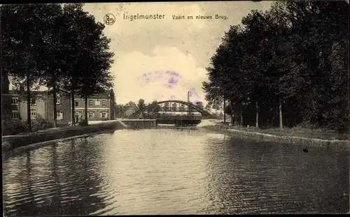 Ak Ingelmunster Westflandern, Vaart en nieuwe Brug