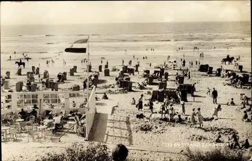 Ak Zandvoort aan Zee Nordholland Niederlande, Zee en Strand