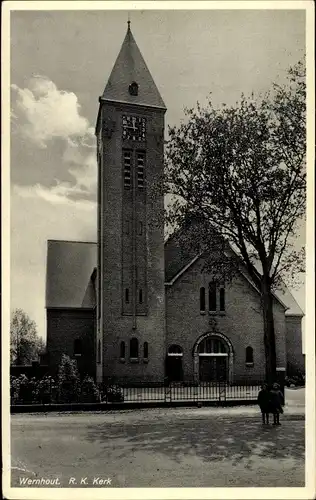 Ak Wernhout Nordbrabant Niederlande, R. K. Kerk