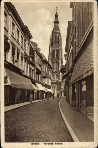 Ak Breda Nordbrabant Niederlande, Groote Toren