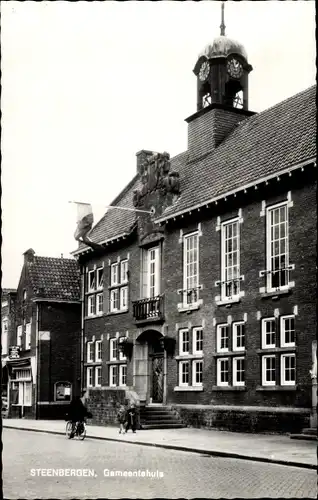 Ak Steenbergen Nordbrabant Niederlande, Gemeentehuis