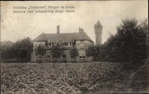 Ak Bergen op Zoom Nordbrabant Niederlande, Stichting Vrederust, Gebouw voor behandeling droge wasch