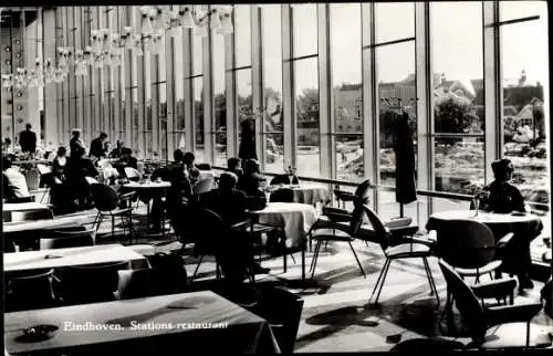 Ak Eindhoven Nordbrabant Niederlande, Stations restaurant, Bahnhofsrestaurant