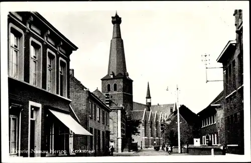 Ak Baarle Nassau Nordbrabant, Baarle Hertog Flandern Antwerpen, Kerkstraat, Kirche
