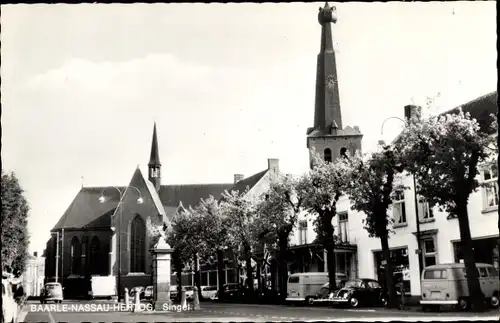 Ak Baarle Nassau Nordbrabant, Baarle Hertog Flandern Antwerpen, Singel, Kirche