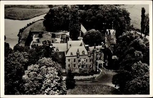 Ak Vught Nordbrabant, Hotel-Restaurant Kasteel Maurick, Luftaufnahme