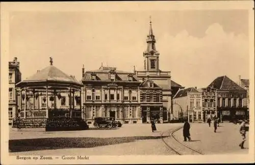 Ak Bergen op Zoom Nordbrabant Niederlande, Groote Markt