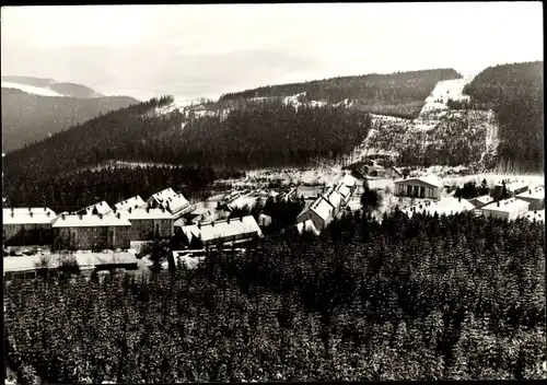 Ak Antonshöhe Antonsthal Breitenbrunn im Erzgebirge, Teilansicht im Winter