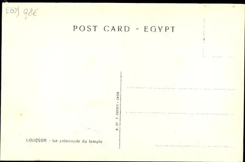 Ak Luxor Ägypten, The colonnade of the temple