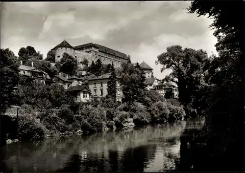 Ak Tübingen am Neckar, Schloss mit Neckarpartie