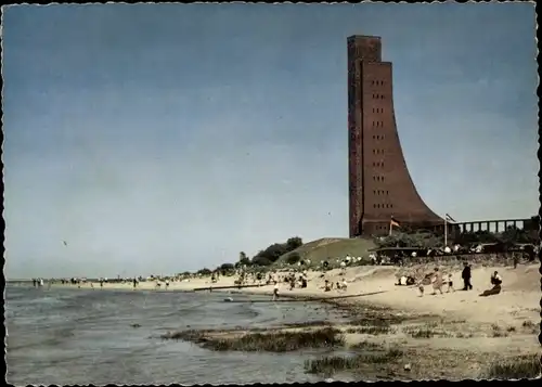 Ak Ostseebad Laboe, Marine Ehrenmal, Strandpartie