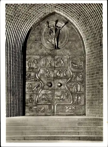 Ak Hannover in Niedersachsen, ev. luth. Marktkirche, Bronzetür